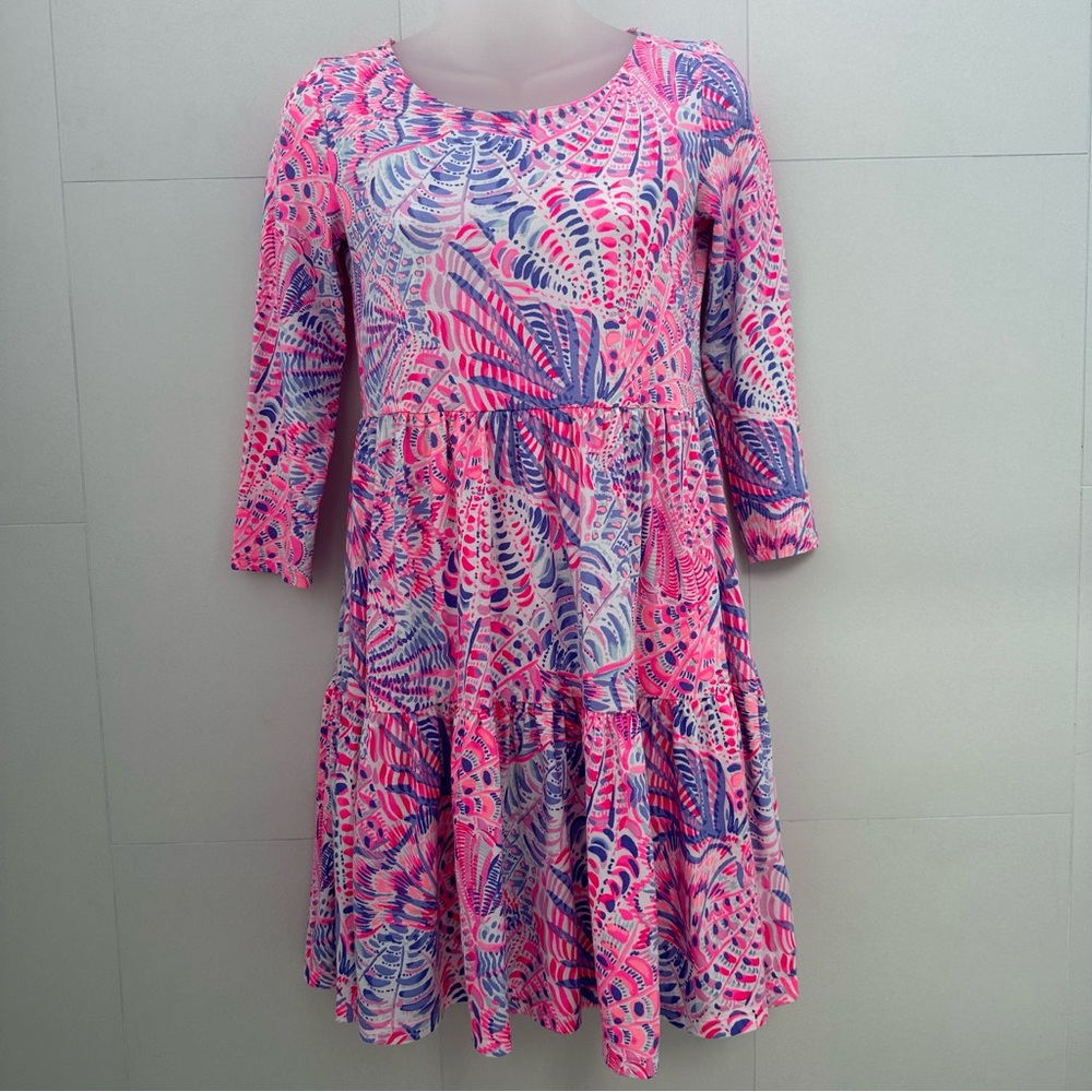 Lilly Pulitzer GEANNA Swing Dress in Razz Berry See You Soon size XXS - Picture 2 of 9